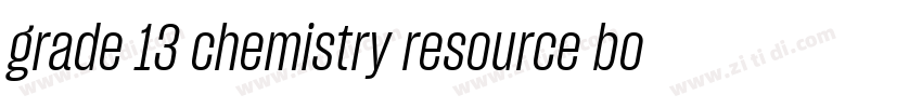 grade 13 chemistry resource book字体转换